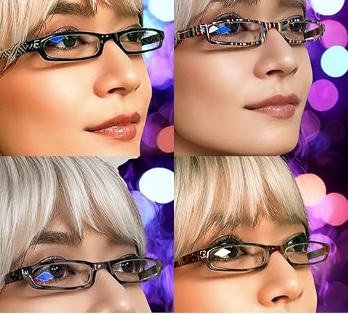 Miniatura 7 de Gafas de lectura para mujer, con bloqueo de luz azul, antifatiga ocular, tubo para lector de computadora, pequeño, vidrio fino, compacto