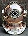 Historicalmuseum u.s Navy Mark V Casco da palombaro Pesante in Rame e Ottone Full Size 45,7 cm