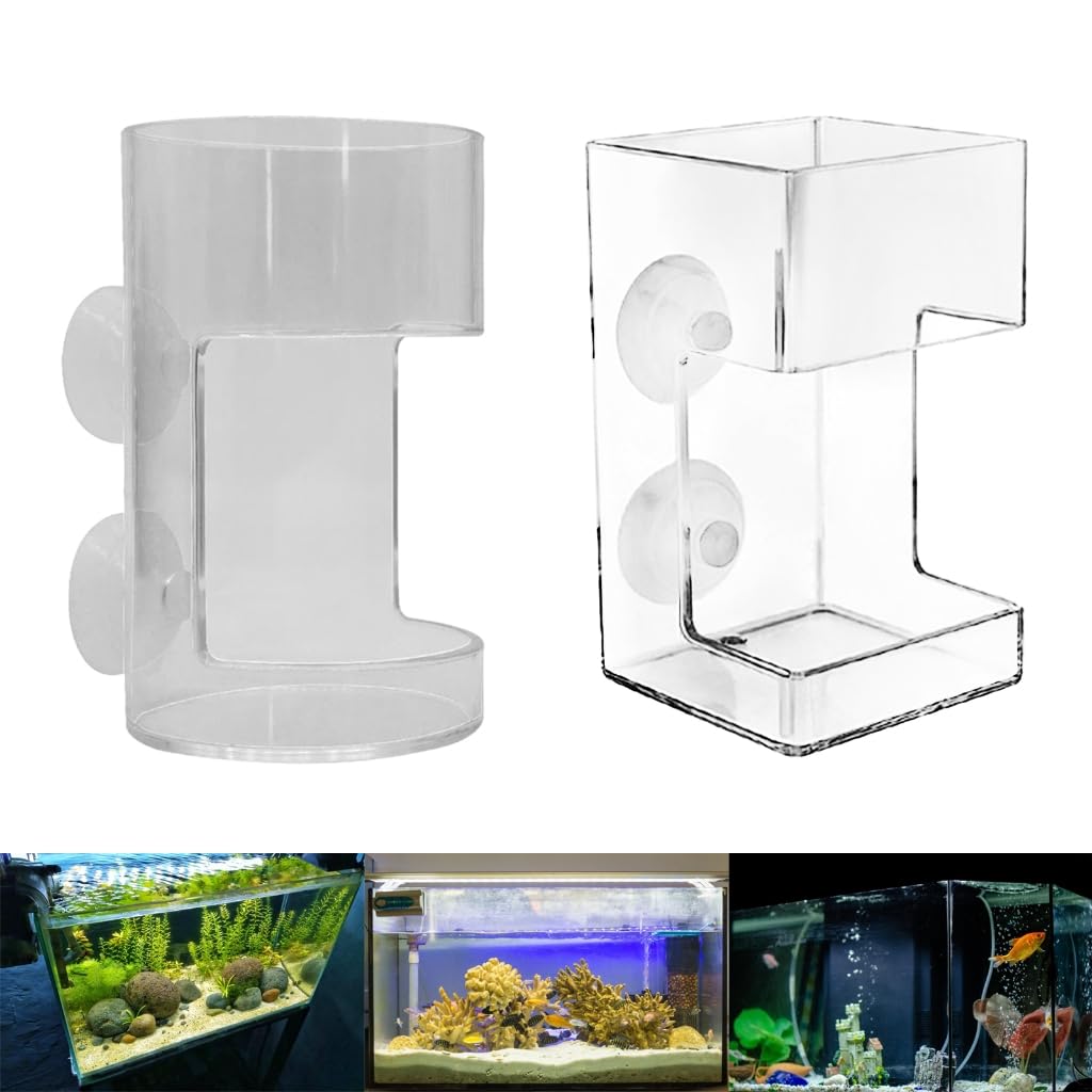 URTERYSER Feeder Tools, Aquarium Feeding Tray Bowl Aquarium Shrimp Fishtank Feeding Tool with Suction Cup Feeding Feeder