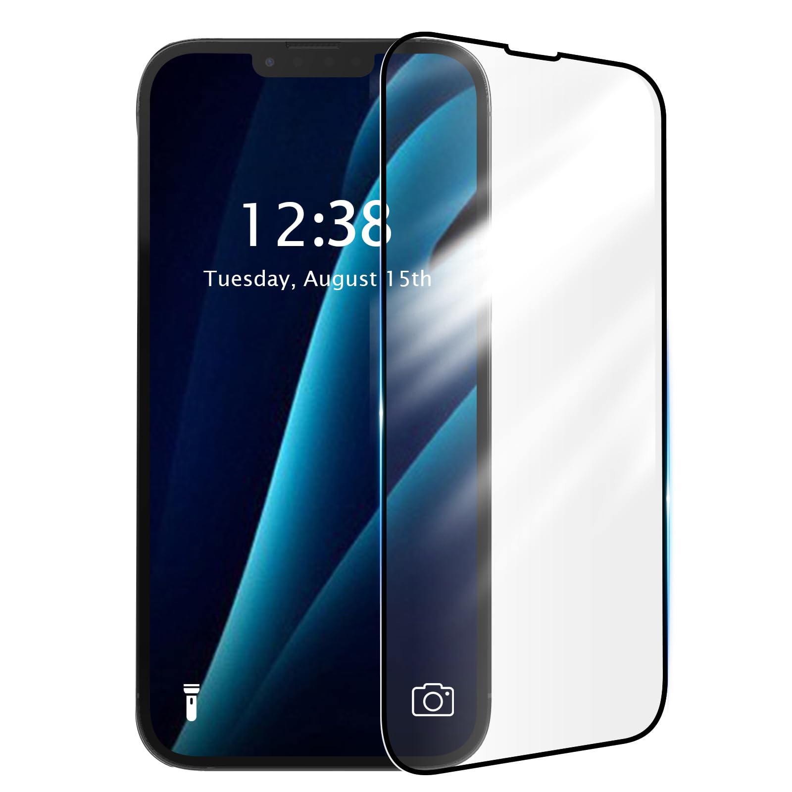 YOUULAR [1 Pack Screen Protector for Google Pixel 8a Tempered Glass Protective Film 9H Hardness High Transparency Anti-Shatter Anti-Bubble Anti-fingerprint, Black Border