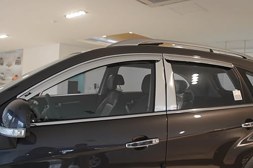 Miniatura 6 de Visera cromada ventana deflector Sun Rain Vent Guard 4p para 2012-2015 Captiva Sport