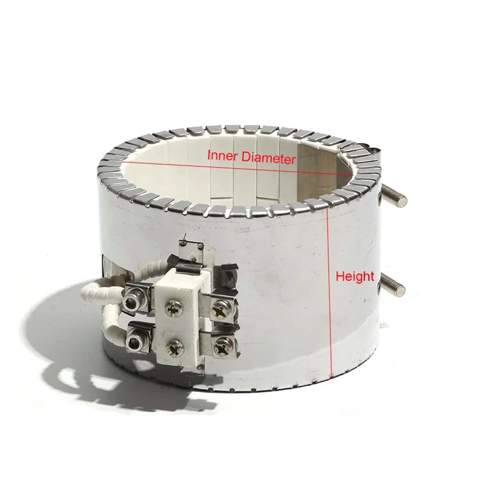 110 V/220 V/380 V Ceramiczne grzejniki taśmowe Element grzejny 120x50/60/80/90/100mm(E-110V-1000W120x60mm(IDxH))
