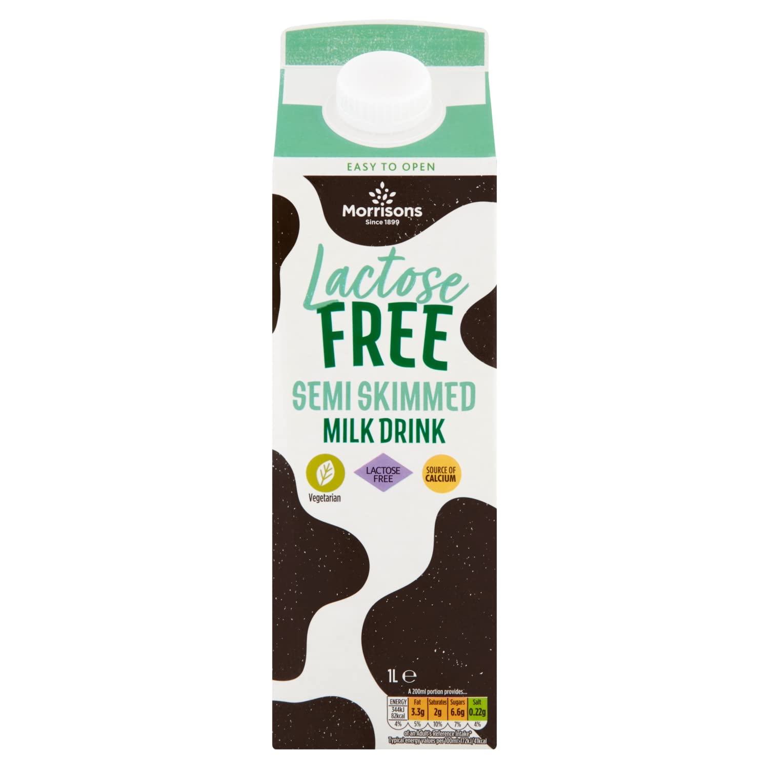 Morrisons Lactose Free Semi Skimmed Milk 1 litre