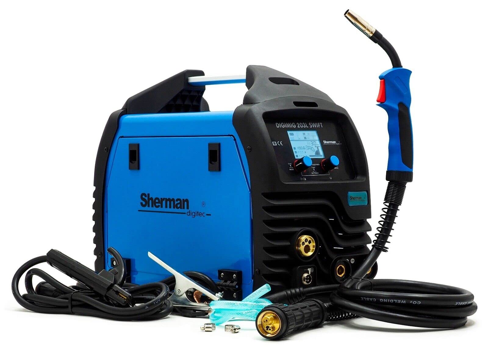 Sherman™ DIGIMIG 203L SWIFT MIG/MAG Soldador TIG 200 Amp LCD Soldadura sinergia 3 en 1
