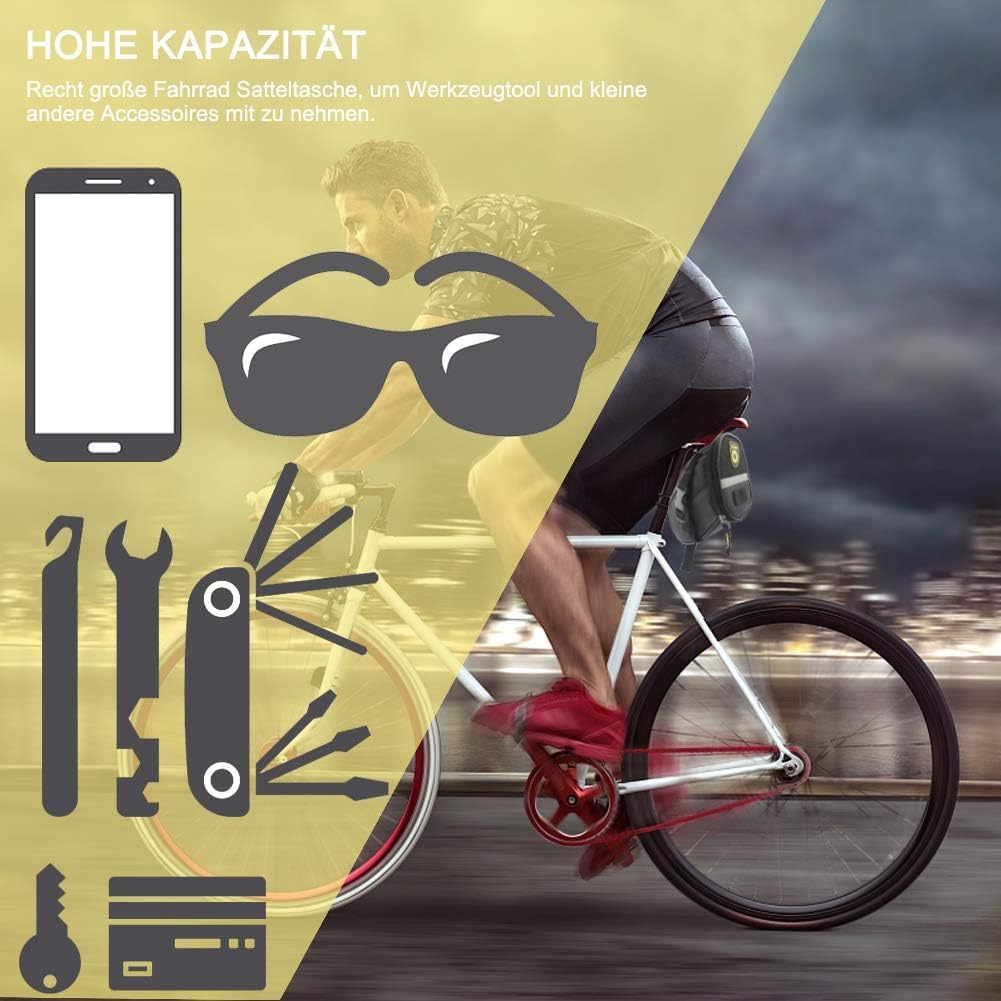Kit di Riparazione Biciclette Fengzio con Pompa, Multitool e Strumenti di Emergenza 16 in 1