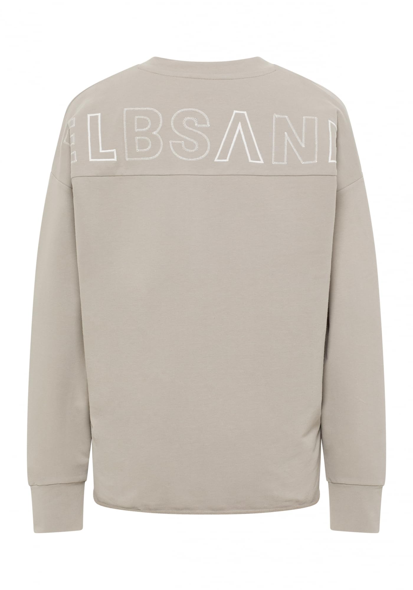 Elbsand Damen Sweatshirt ESWJördis Loose Fit Pullover V-Neck mit Logoprint