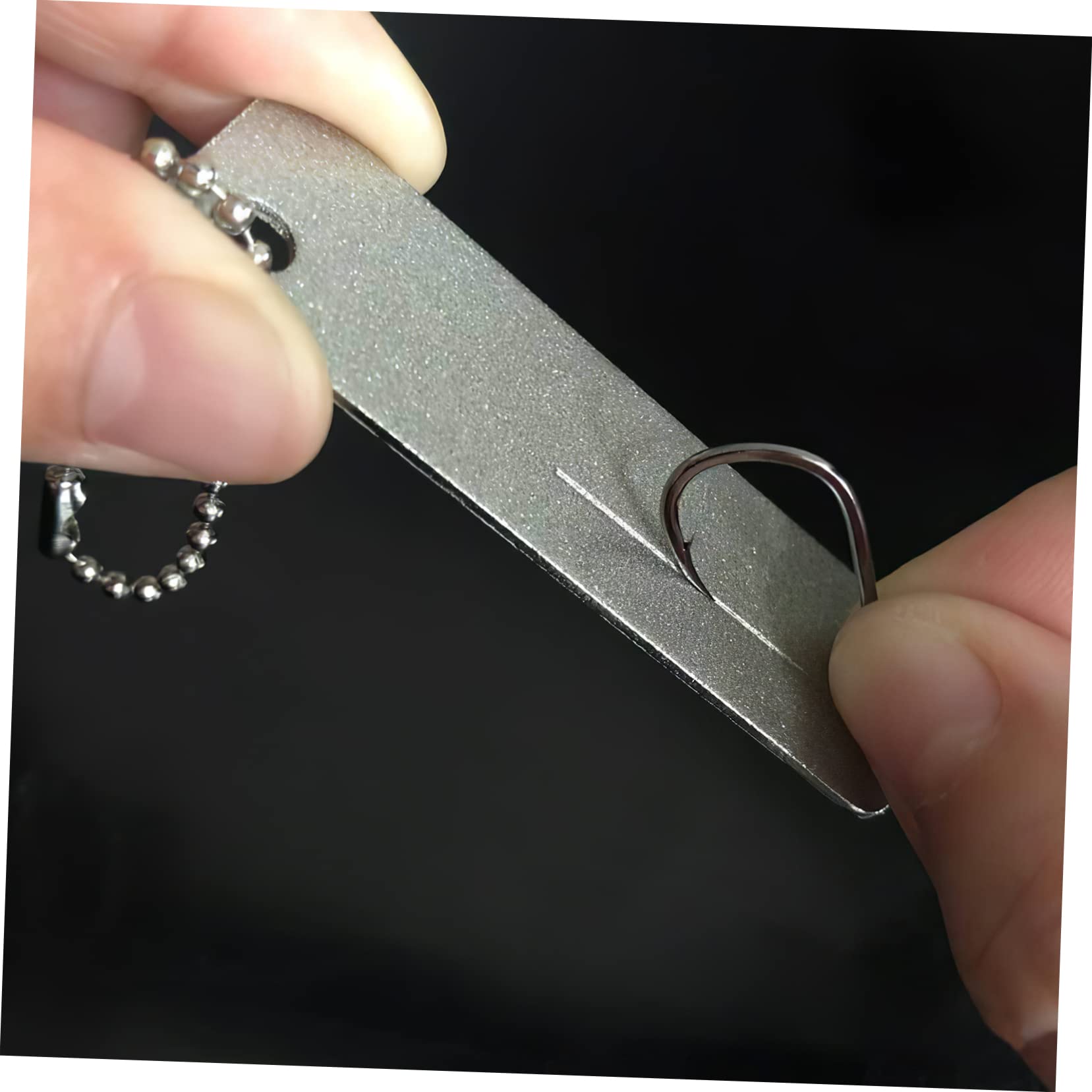 BESPORTBLE Aiguiseur Affûteur De Hameçons De Pêcheur Pierre À Aiguiser Crochets De Poisson Affûteur D'outils Outil De Meulage Accessoire De Pêche Partie Hameçon Diamant Silver