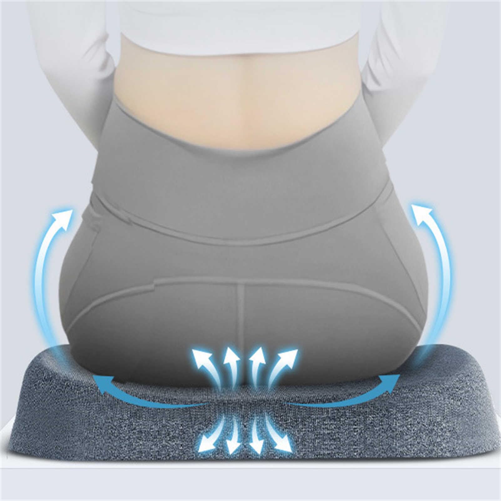 dsfgybj CojíN De Asiento De Espuma ViscoeláStica para Silla De Oficina, Asiento De AutomóVil: DiseñO ErgonóMico para Aliviar El Dolor De CiáTica Y Coxis, Almohada para Sentarse A Tope