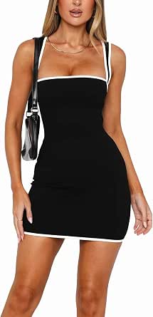 MiiVoo Women's Bodycon Mini Dress - Square Neck, Stretchy, Short/Long Sleeve For Party Or Casual - View #11