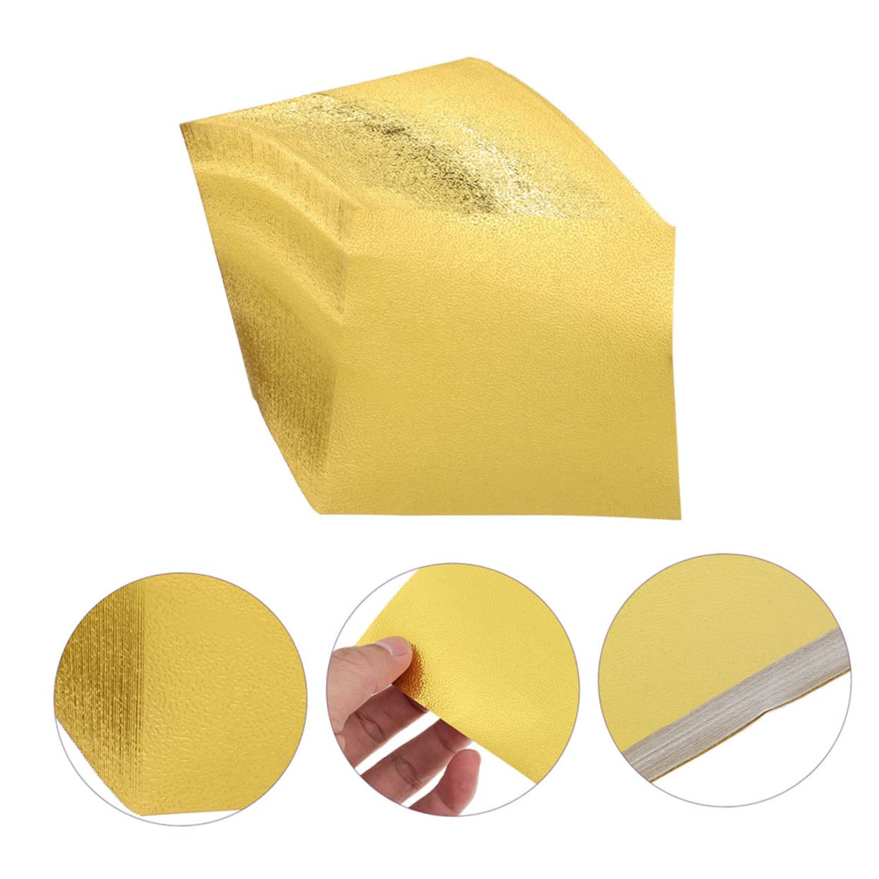 Lurrose 400blätter Faltpapier Für Origami Goldene Einseitige Perlmuttfarbene Bastelpapier Für -projekte Für Kreative Bastelarbeiten Robust Und Leicht Zu Falten