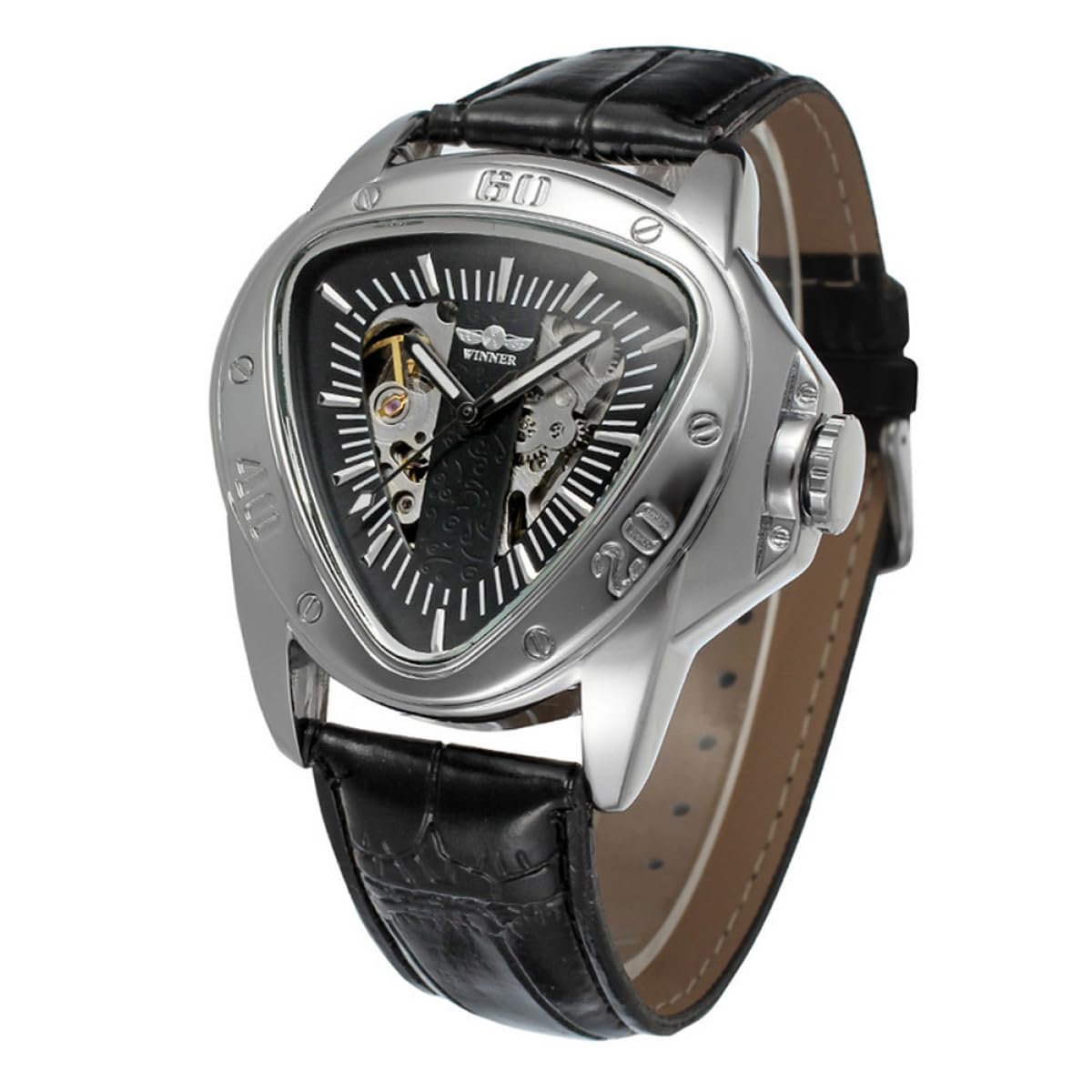 2 Pz orologio meccanico da uomo orologio da polso automatico orologi automatici orologio automatico da uomo orologi da watch vegito men orologio meccanico automatico Black