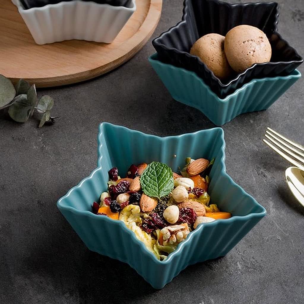 Snack Plate Soy Sauce Dish 5.91inch Ceramic Dessert Plates Sushi Snack Salad Dipping Bowls Seasoning Dishes Appetizer Plates Serving Dish Saucers Bowl Snack Tray (Color : B, Size : Medium)