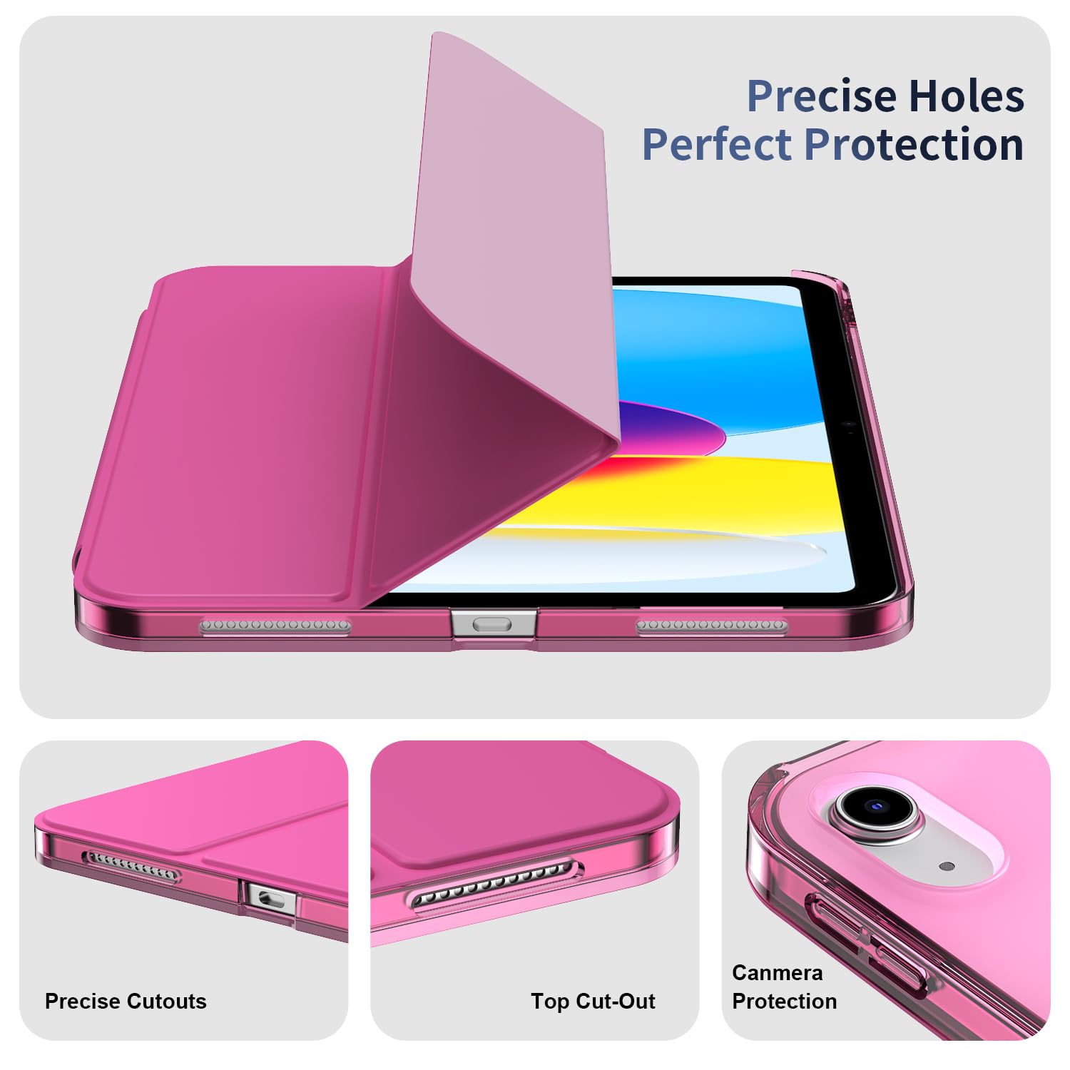 Apple iPad A16 第10世代 Smart Folio ピンク Amazon.com: Smart Magnetic Folio Case for iPad A16 (11th