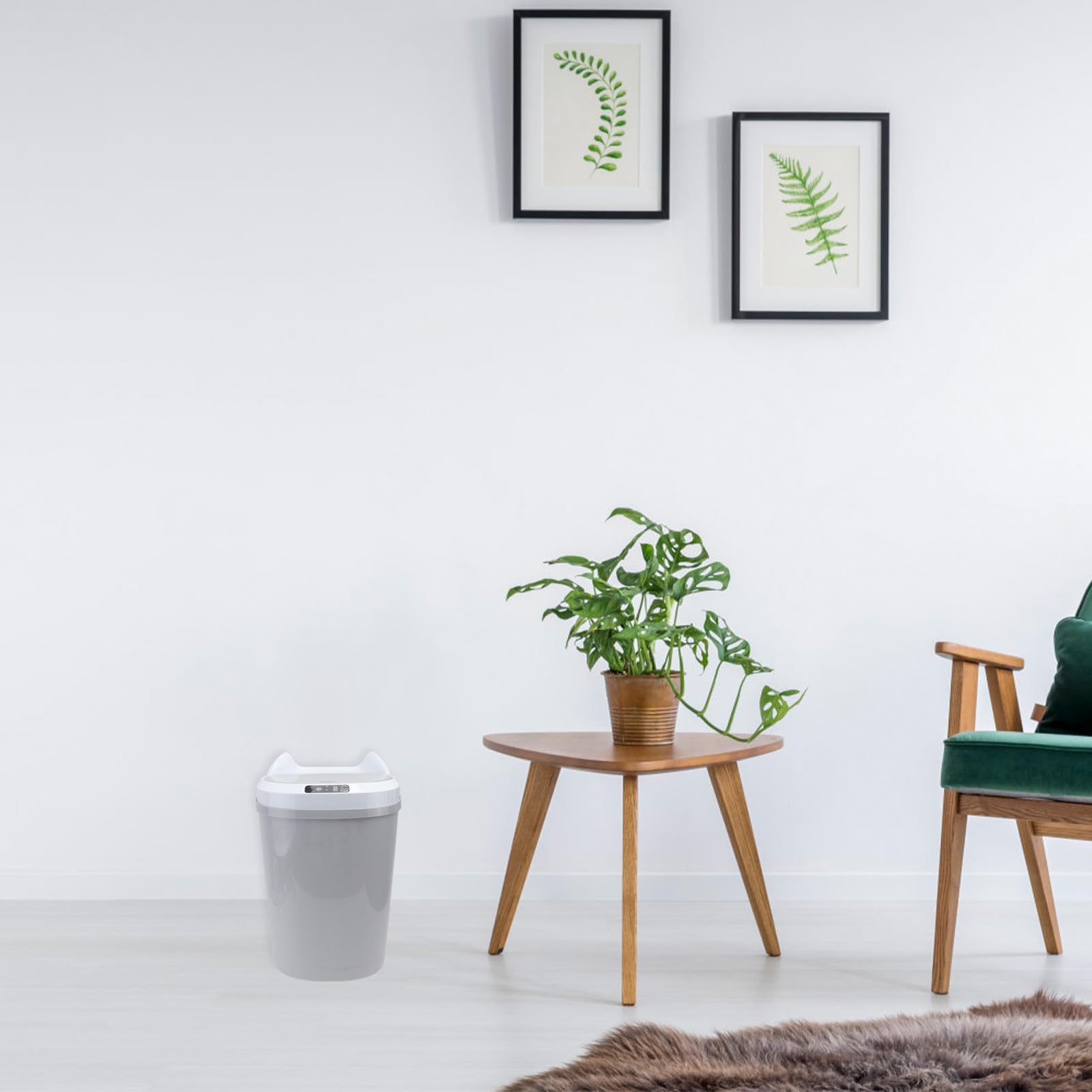 NUOBESTY Intelligenter Sensor Abfalleimer 17l aus Pp mit Akku | Automatisches Öffnen und Schließen, für Zuhause und Hotel, Inklusive Wiederaufladbarem Batteriepaket