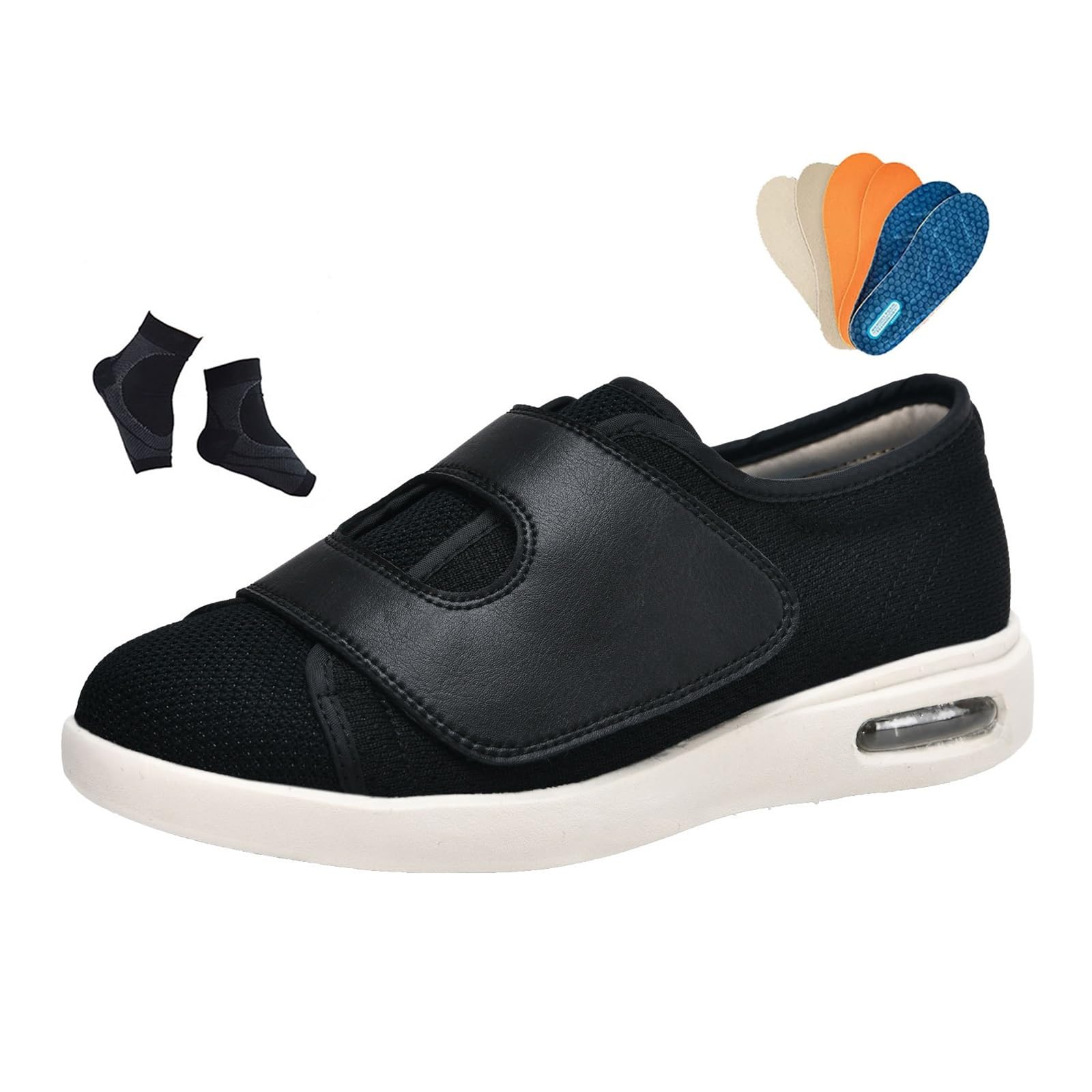 Męskie Regulowane Buty Ortopedyczne Dla Diabetyków, Lekkie Buty Do Chodzenia Z Poduszką Powietrzną Dla Osób Starszych Z Obrzękiem Cukrzycowym, Lekkie Szpitalne Ortopedyczne Artretyzm