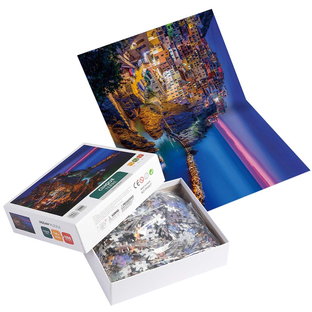 1000pcs Jigsaw Puzzles with Great Seaside Scenery Educational Entertaining Fun for Players Over 14 and Adults