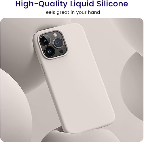 Miniatura 2 de OTOFLY Compatible con iPhone 15 Pro Max, funda delgada de silicona a prueba de golpes para iPhone 15 ProMax (6.7 pulgadas), (piedra)