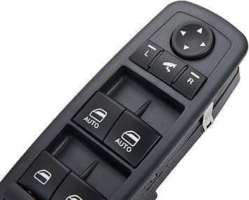 ZAPSOTS Master Power Window Switch for 2012-2015 Chrysler Town & Country,12-15 Dodge Grand Caravan,13-15 Dodge Ram 1500 2500 Front Left Driver Side Control switches.68110867AB(Green Light).3+9 PINS