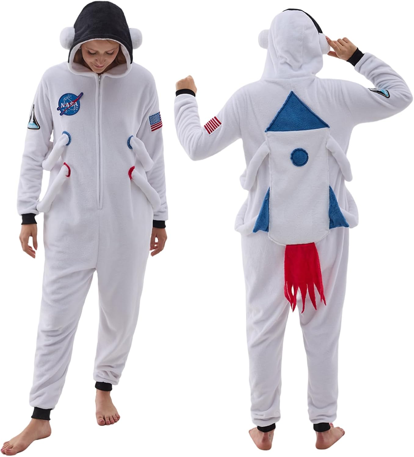 NEWCOSPLAY Unisex Adult Onesie Pajamas Animal One Piece Costume Cosplay Sleepwear