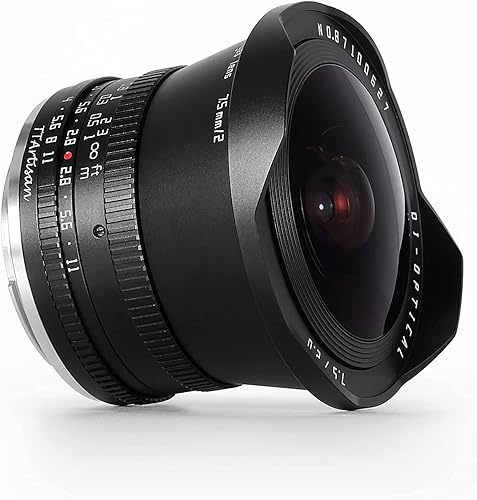 Miniatura 3 de TTArtisan Lente ojo de pez F2 APS-C de 0.295 in lente ojo de pez ultra gran angular de 180 ° Lente de enfoque manual de gran apertura para Sony E
