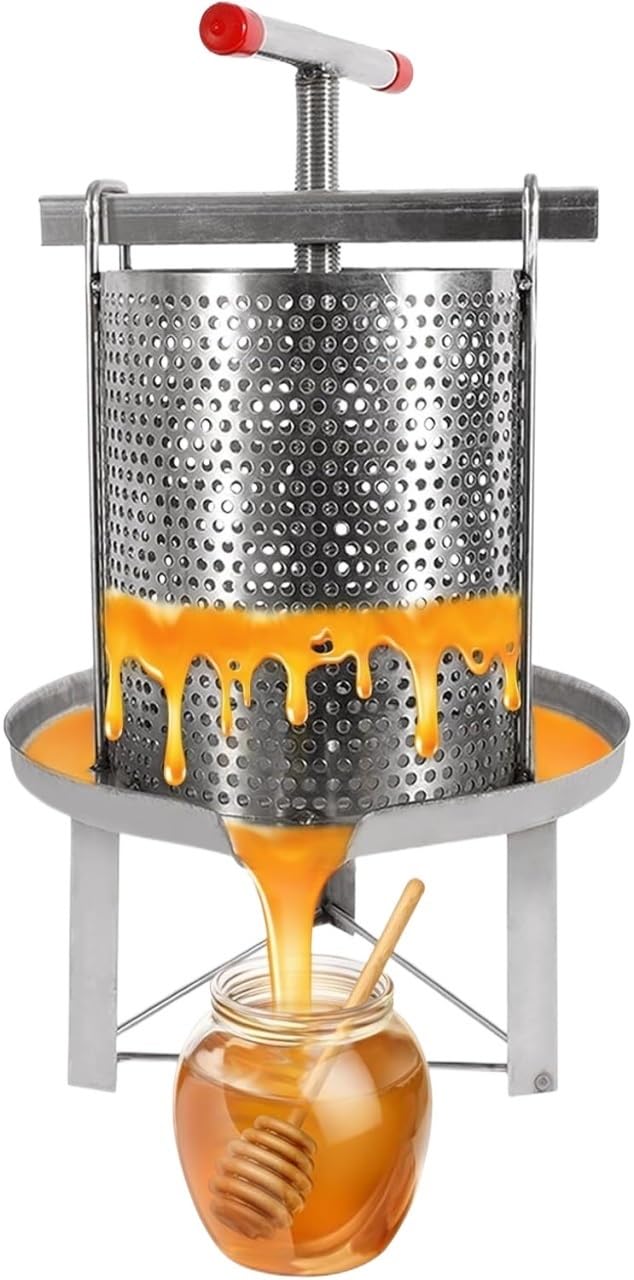Xnzjhpp Honey Extraction Kit - Stainless Steel Honey Extractor With Nylon Filter Screen, Beekeeping Supplies, 10L Honey Press Machine