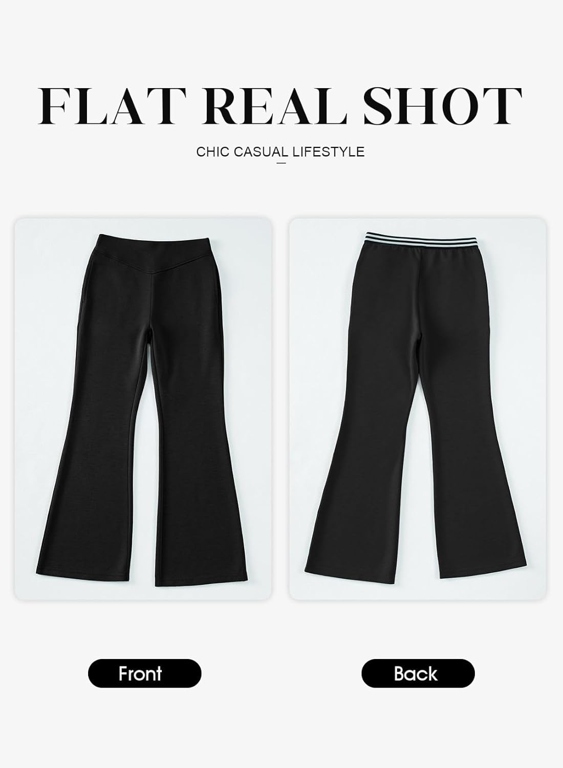 blibean Girls Dressy Bell Bottom School Uniform Pants Size 6-15 Years - Image 6