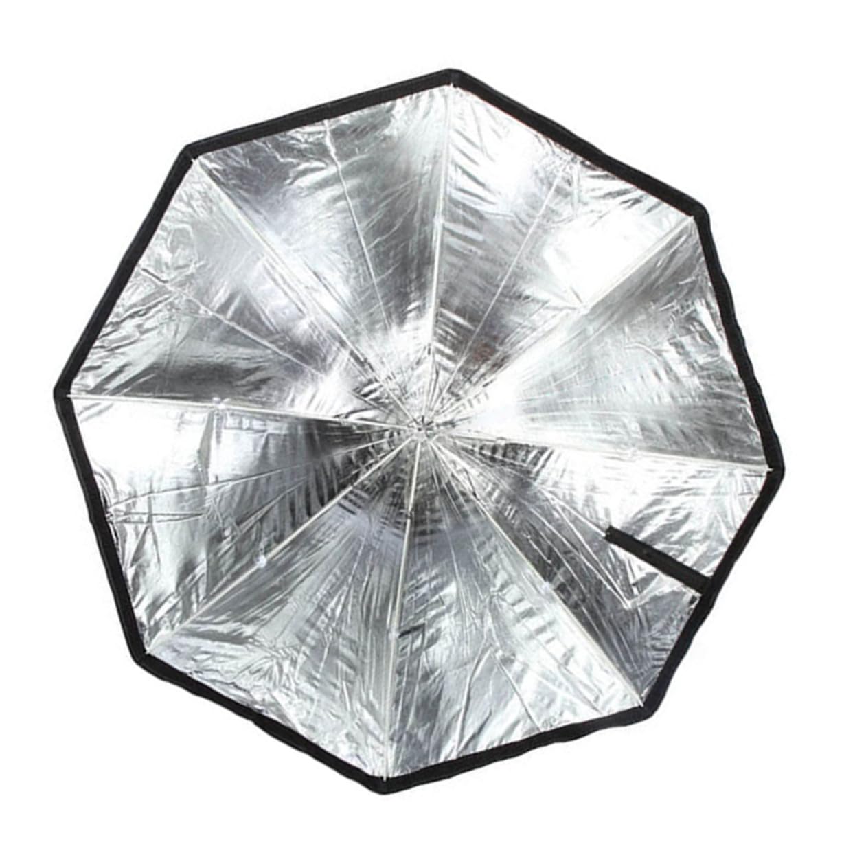 Softbox per Flash, Ombrello Softbox Fotografico Ottagonale in Nailon, Portatile, Argento, per Flash Off-camera e Piccole Luci Video, Fotografia Outdoor, Appassionati di Fotografia