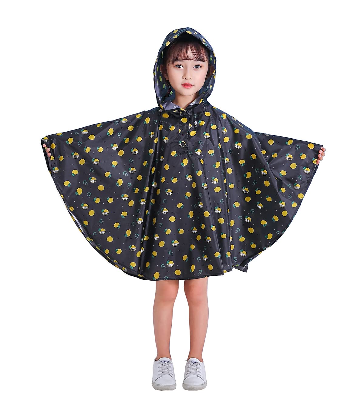 Freesmily Kids Cute Raincoat Waterproof Rain Poncho Jacket Coat for Girls Boys