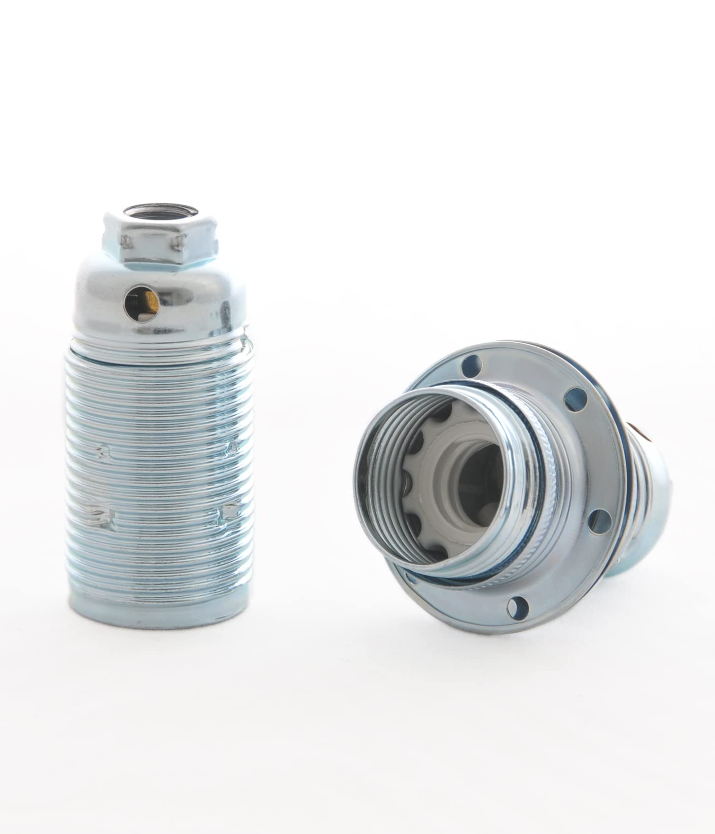 E27 Lampenfassung Metall Verchromt Ohne Gewinde Mit Produktbild-Vorschau 6