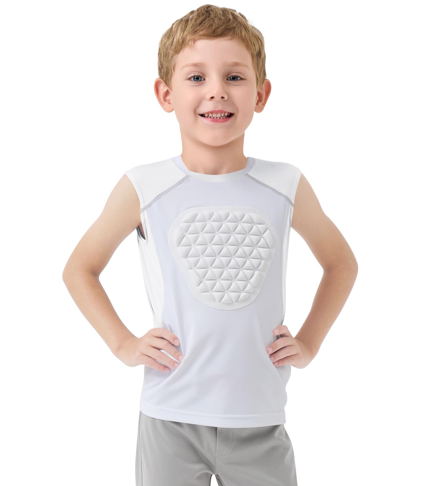 3T-9Y Toddlers Baseball Chest Protector Padded Compression Shirt