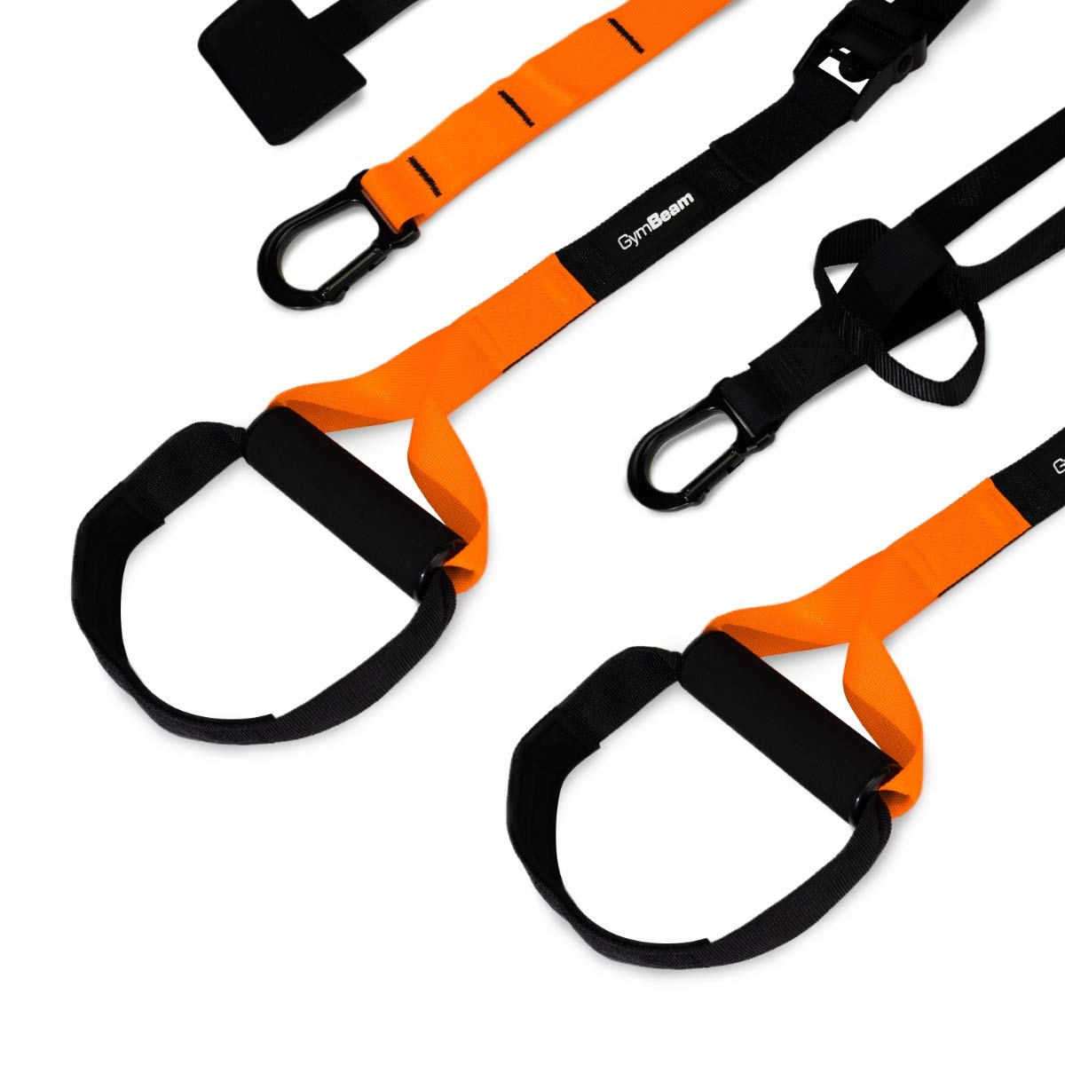 GymBeam TRX Fitness à domicile, système d'entraînement en suspension, capacité de charge 450 kg, installation facile, réglable et transportable avec sac, poignées en éponge douce