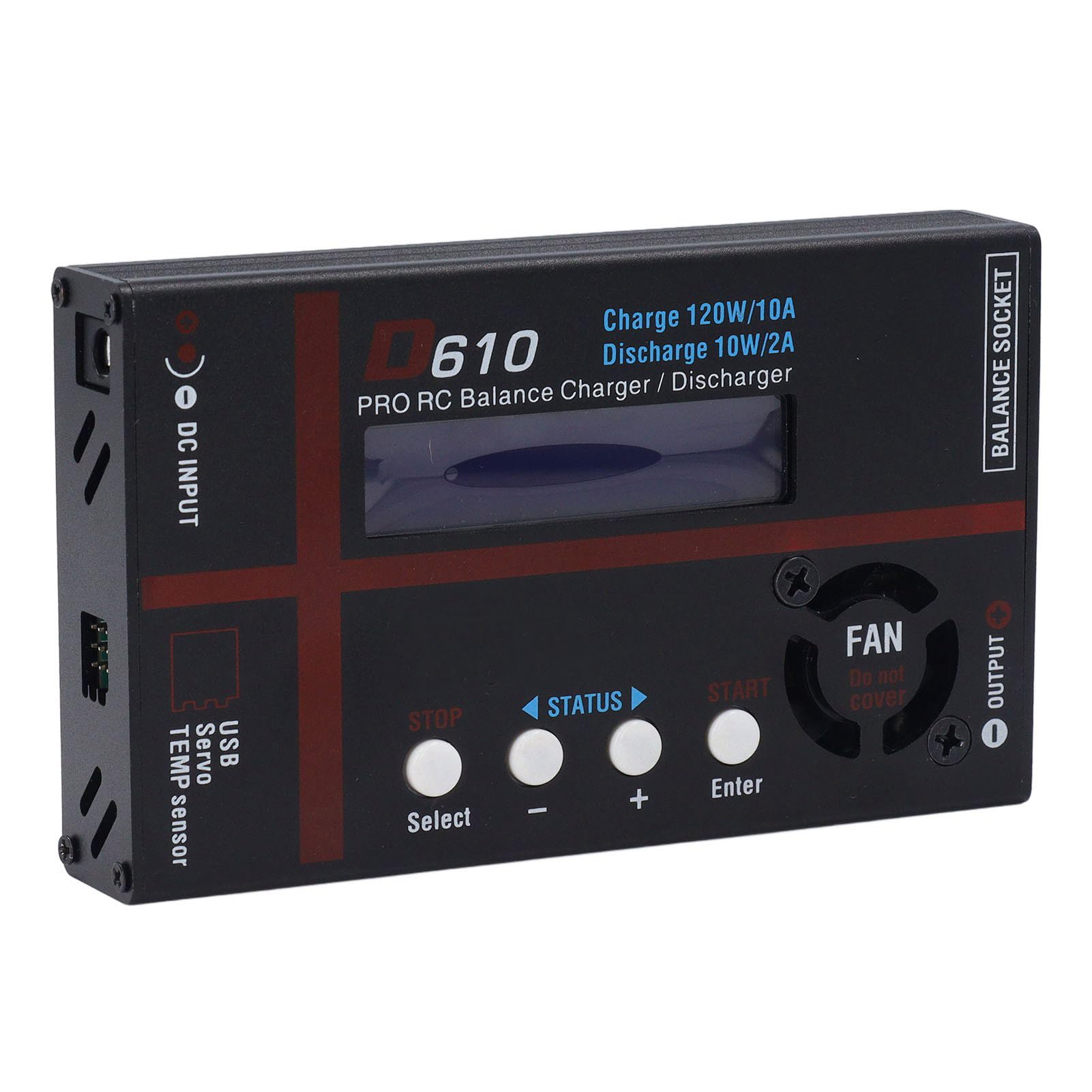 Walfront Caricabatterie/Scaricabatterie Bilanciato per Batterie RC 120W 10A – Circuito Ad Alta Potenza per Batterie Smart I, II e III con Rilevamento Automatico – LiPo 1-6S,