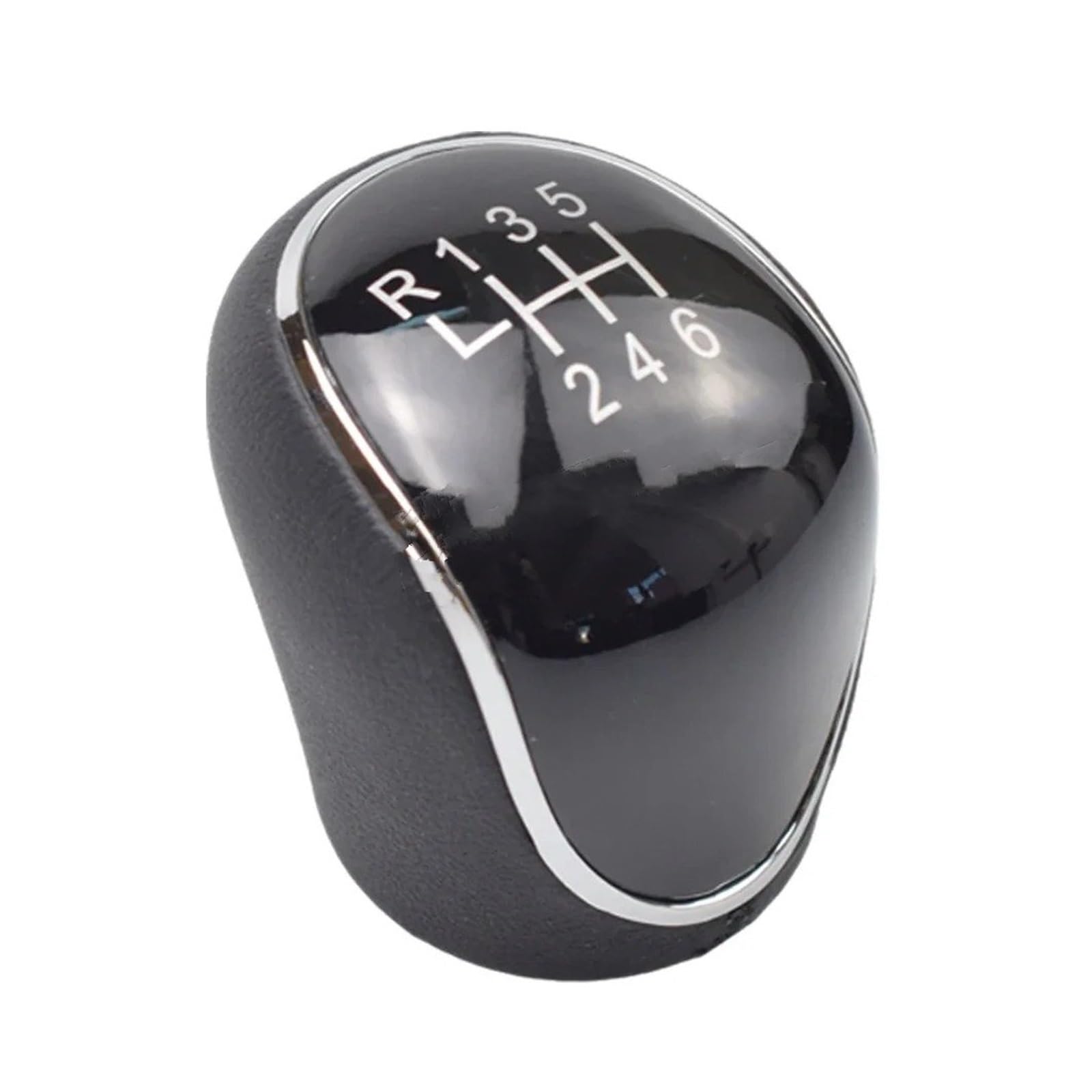 Vbbrswaad Gear Knob 6 Speed Car Leather Gear Shift Knob for S-Max for C-Max for Kuga for Galaxy for Mondeo 4 Mk4 Transit Tourneo Connect for Focus