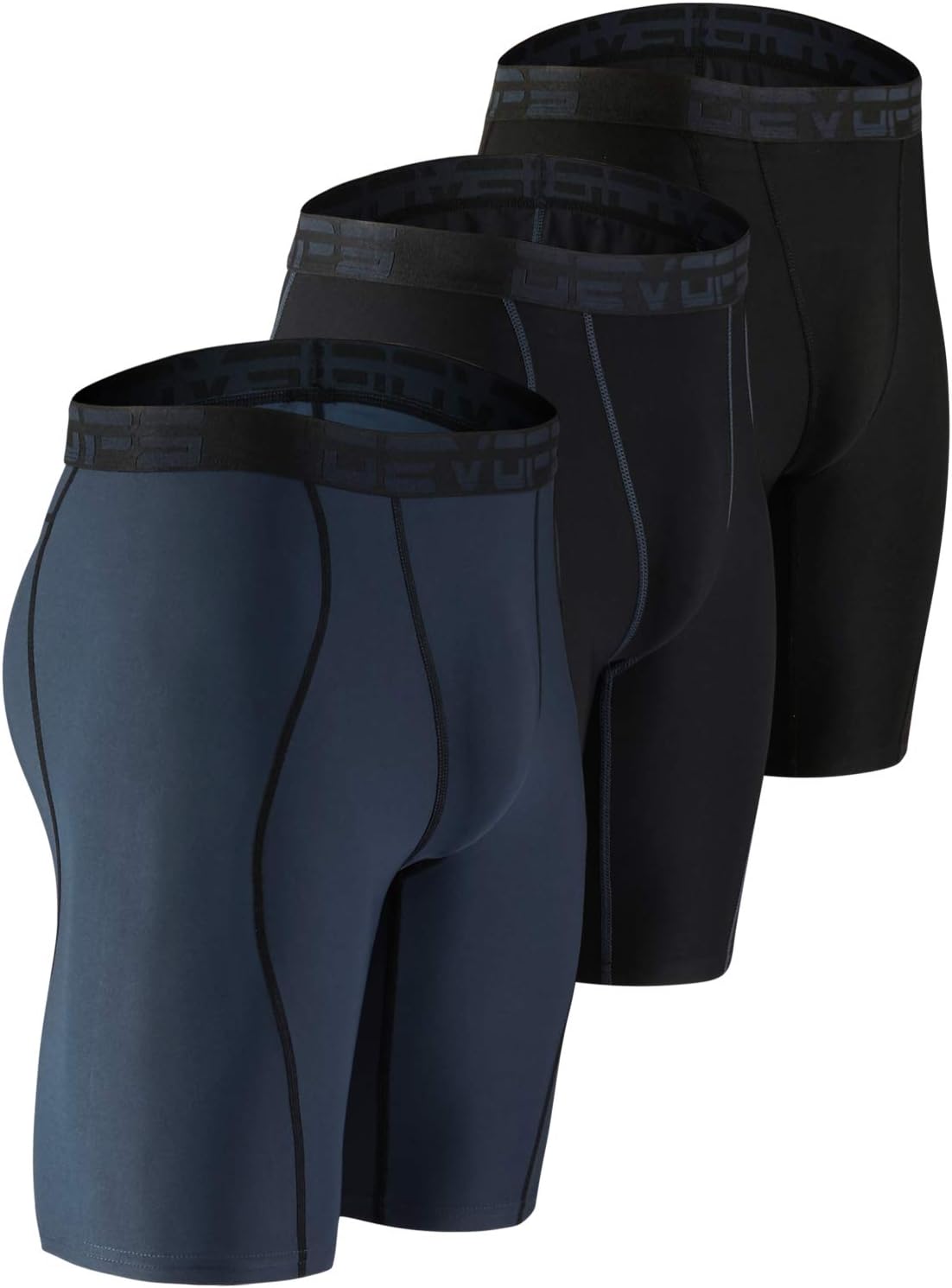 DEVOPS 3 or 5 Pack Compression Shorts Men Spandex Sport Shorts Athletic Workout Running Performance Baselayer Underwear
