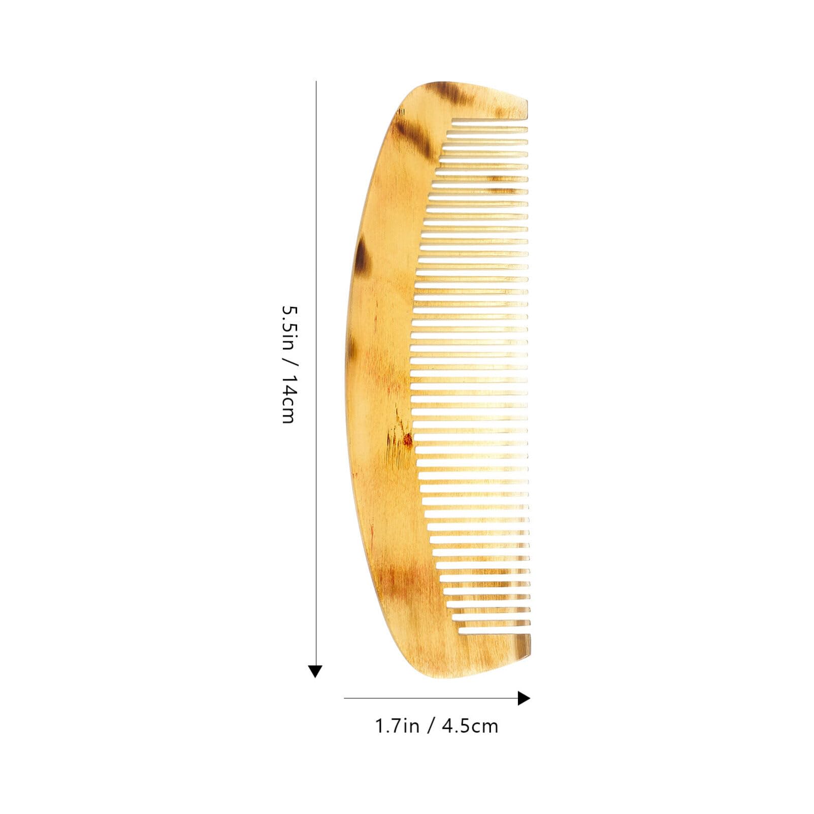 Uonlytech Pettine in Corno Naturale Antistatico Portatile Per Capelli E Barba Pettine Lisciante Compatto Per Donna Previene La Caduta Dei Capelli Ideale Per Viaggi E Uso Quotidiano