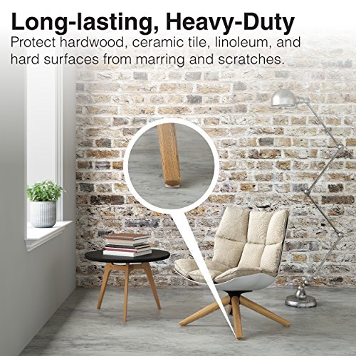Softtouch 2 1/2" Round Heavy Duty Self Stick Felt Furniture Pads To Protect Hardwood Floors From Scratches, 2-1/2 Inch, Brown, 4 Count #TOP3