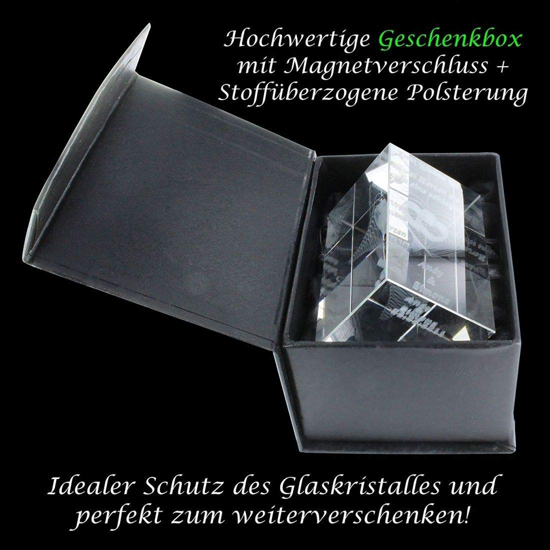 3D Glasquader | Posaune mit Wunschnamen | Blasinstrument | Geschenk für Posaunespieler Musiker Orchester