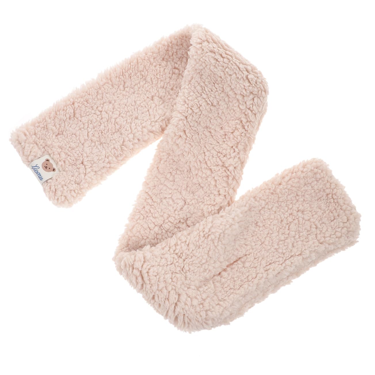 SOIMISS 4 Piezas bufanda calentador de cuello chal de cuello Felpa Beige