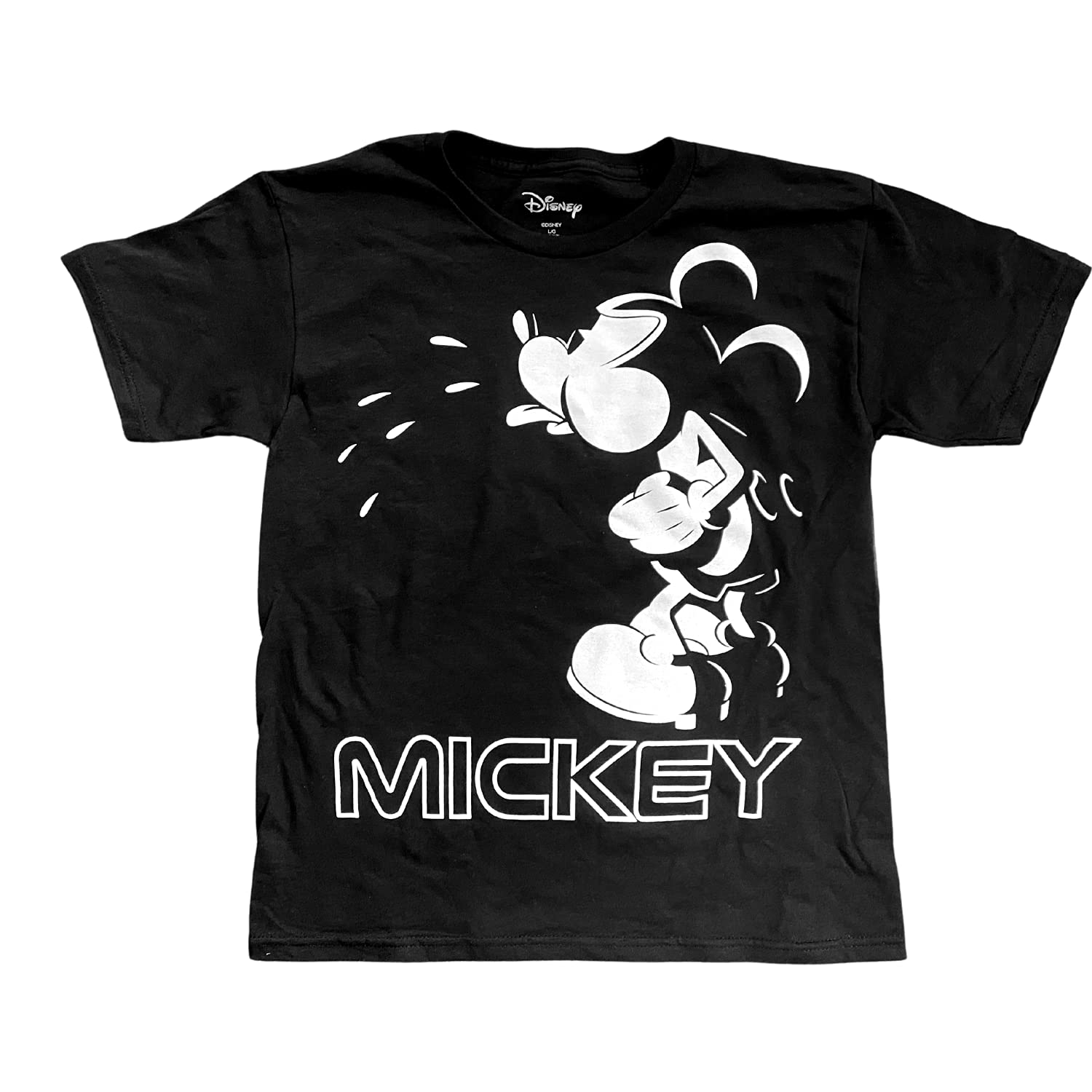 Disney Youth Boys Tee Bad Mickey Spit Black Small