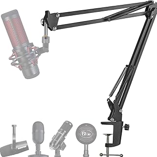 Suporte Braço Articulado compativel Com Microfone Blue Ember Sl Yeticast Yeti X Snowball Microfone Shure SM7B Mv7 Mv7x PGA27 Vedo Rode NT1 A Arm Stand Razer Seiren Hyperx Duocast quadcast Solocast