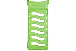 Funsicle Inflatable Avocado Pool Mattress with Comfortable Headrest