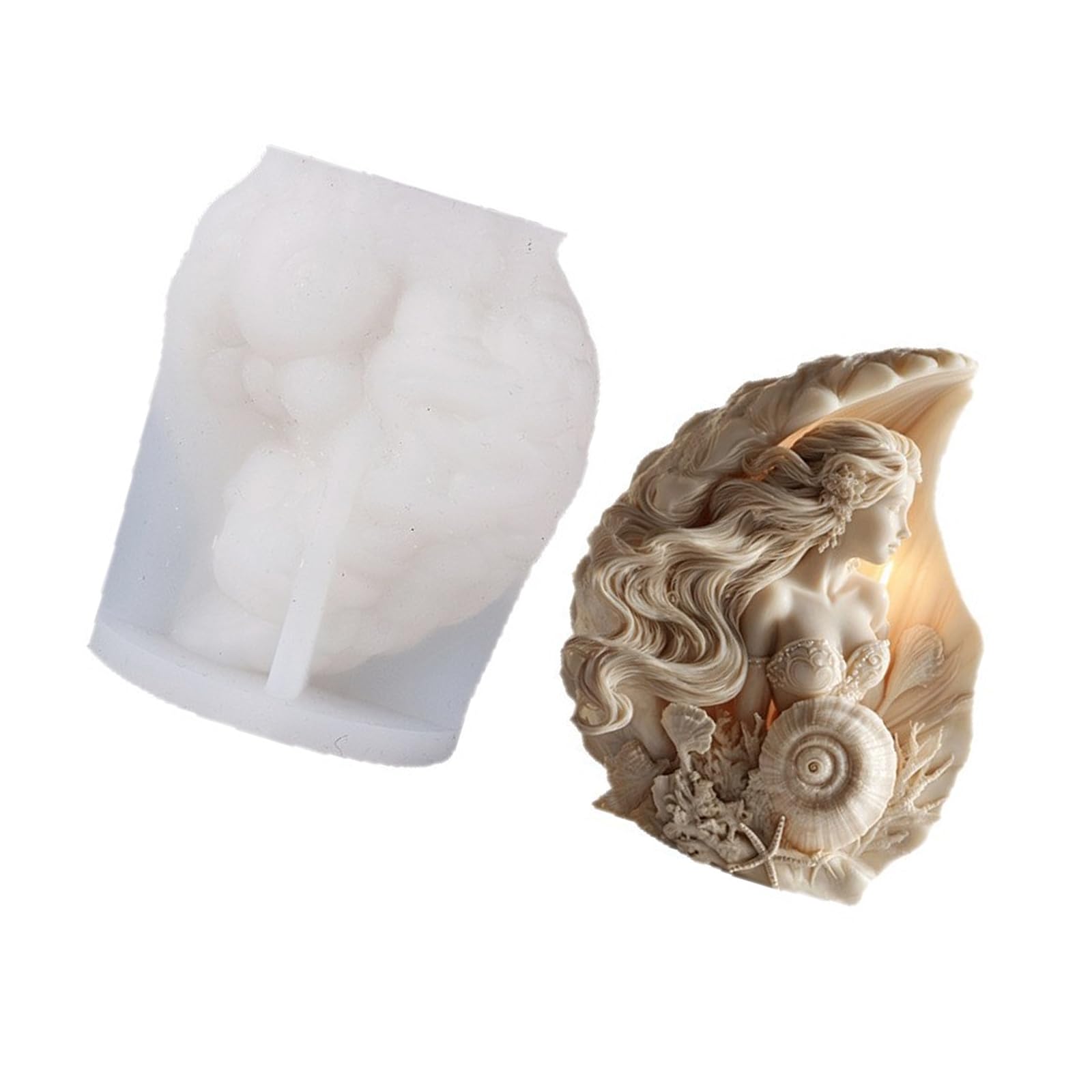 Buxuaaaa Silicone Mermaids for Homemade Aromatherapys and Projects Crafted From Silicone Materials Home Decoration