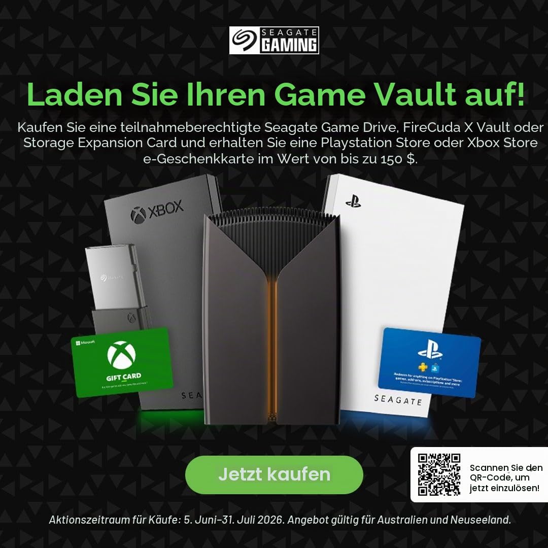 Seagate Game Drive STLV2000101 Externe Festplatte für PS5, 2 TB, USB 3.0, offizielles Lizenzprodukt, Blaue LED
