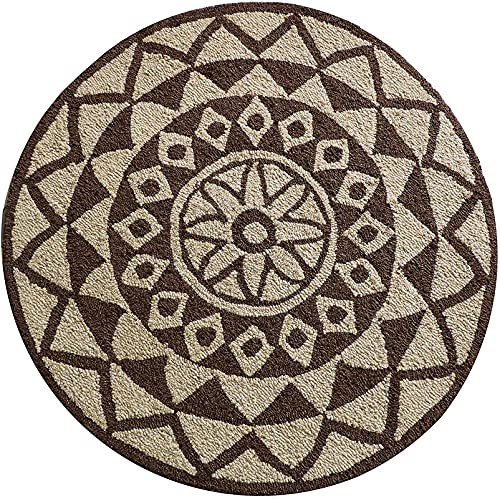 Buy NEHA CARPET Embossed Carved Handmade Tuffted Pure Woollen Round ...