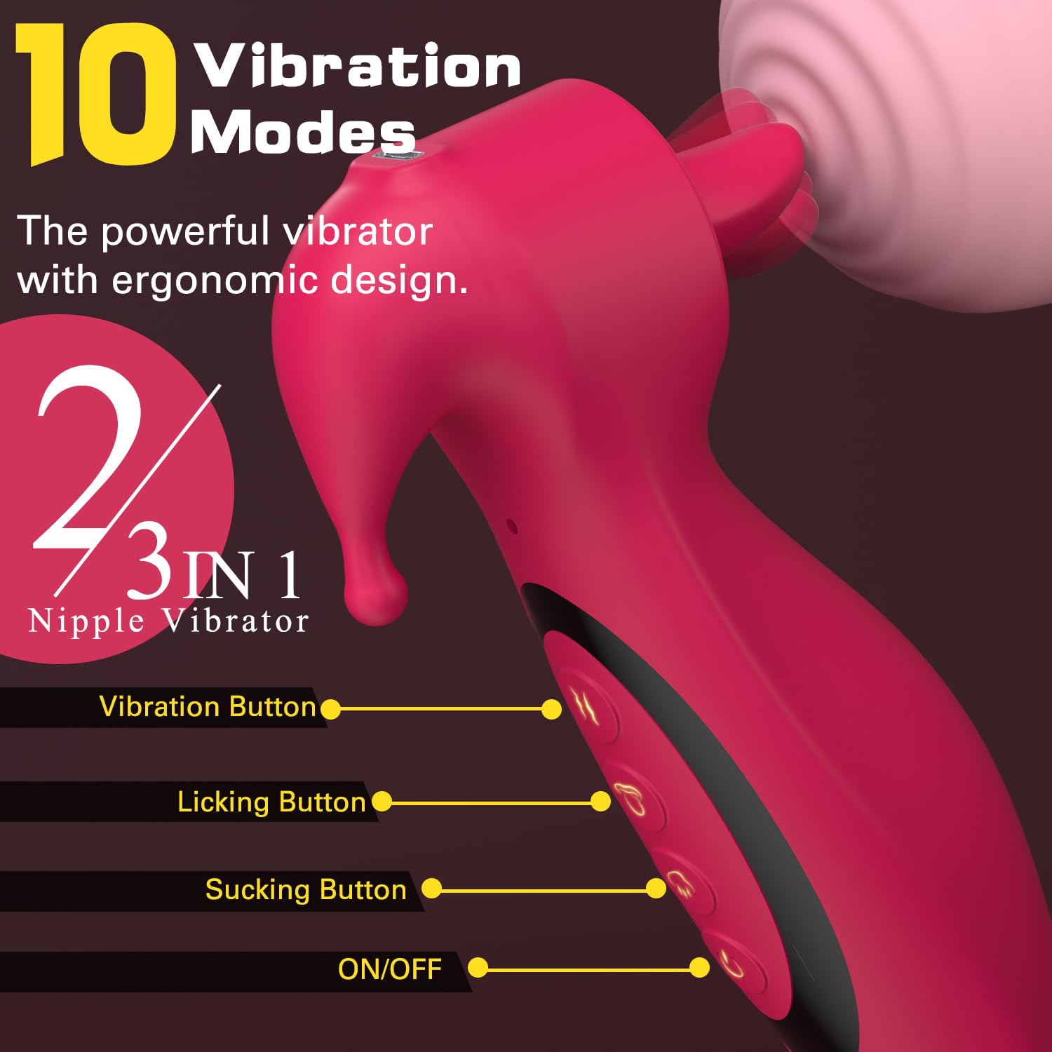 Pussy Pump Sex Toys - 3 in 1 Suction/Licking/Vibration Female Nipple Pussy Sucker Automatic Vacuum Vagina Pump, Women Sex Toys - Pumps & Enlargers for Women Sexual Enhancers Clit Nipple Stimulation