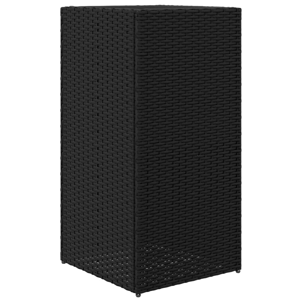 vidaXL Jardinière Noir 40x40x80 cm résine tressée, jardinière d'extérieur, bac à Fleurs, bac à tomates, jardinière de terrasse, bac à Pommes de Terre