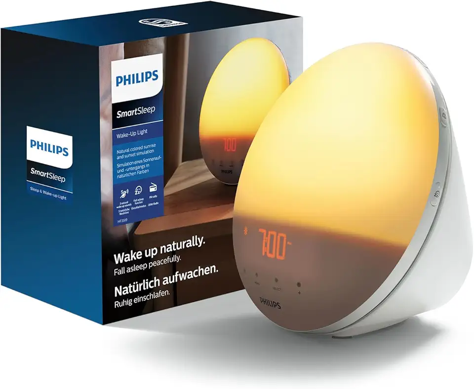 Routine matinale aesthetic 2026 : 50 produits pour transformer ton reveil Philips SmartSleep Wake-up Light – Lampe de réveil, Simulation colorée du lever de soleil,