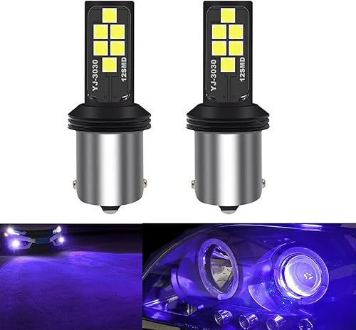 Miniatura 10 de SOCAL-LED LIGHTING 1156 BA15s Bombilla LED de señal de giro verde avanzada 3030 SMD brillante colorido DRL lámpara de freno luz trasera