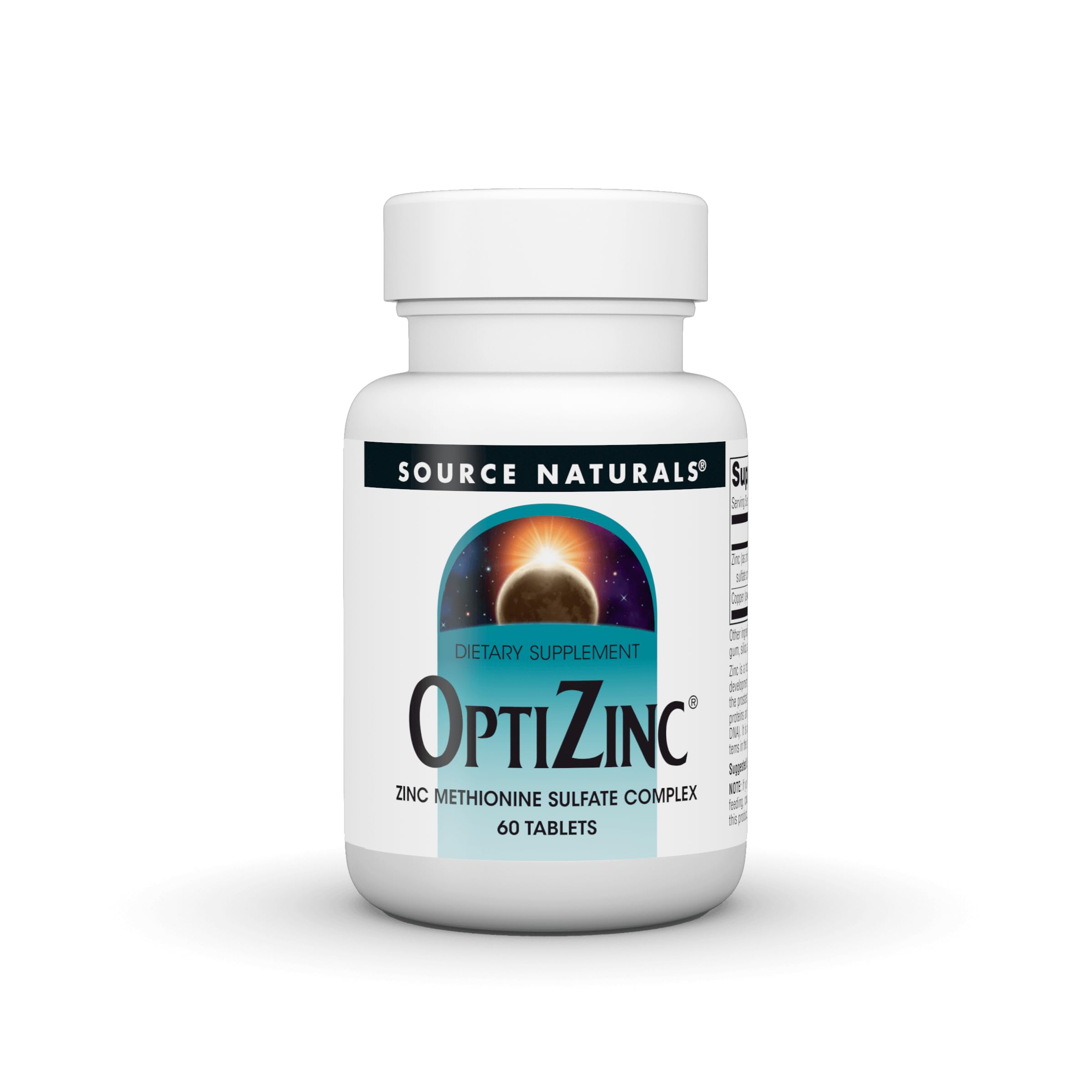 Source Naturals OptiZinc, Zinc Methionine Sulfate Complex - 60 Tablets 60 Count (Pack of 1)