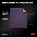 3M Pro Grade Precision Faster Sanding Sanding Sheets 120 grit Medium, 26120TRI-3, 9 inch x 11 inch, 3 Sheets – view 3